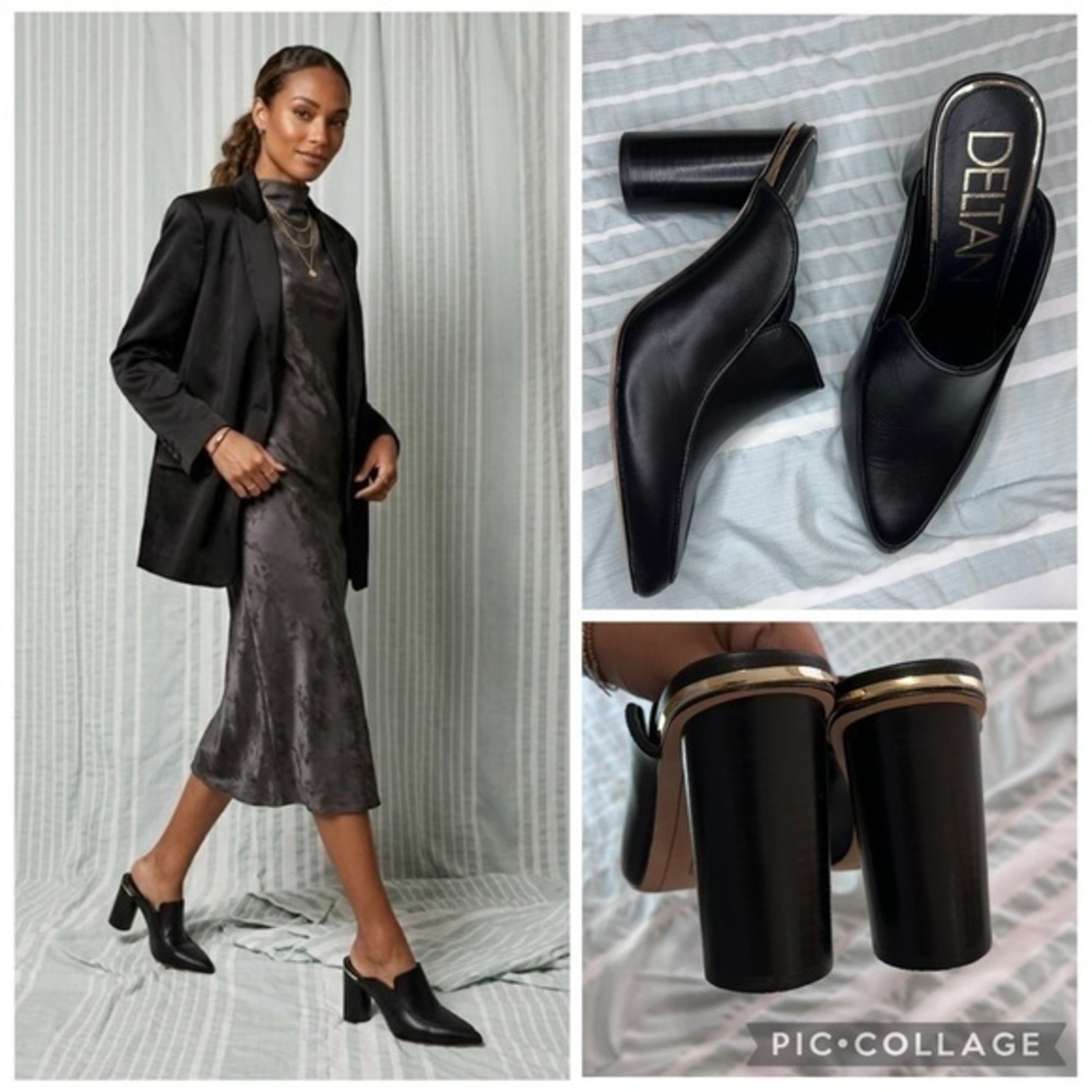 Delta Black Women's Heeled Mules size 7M